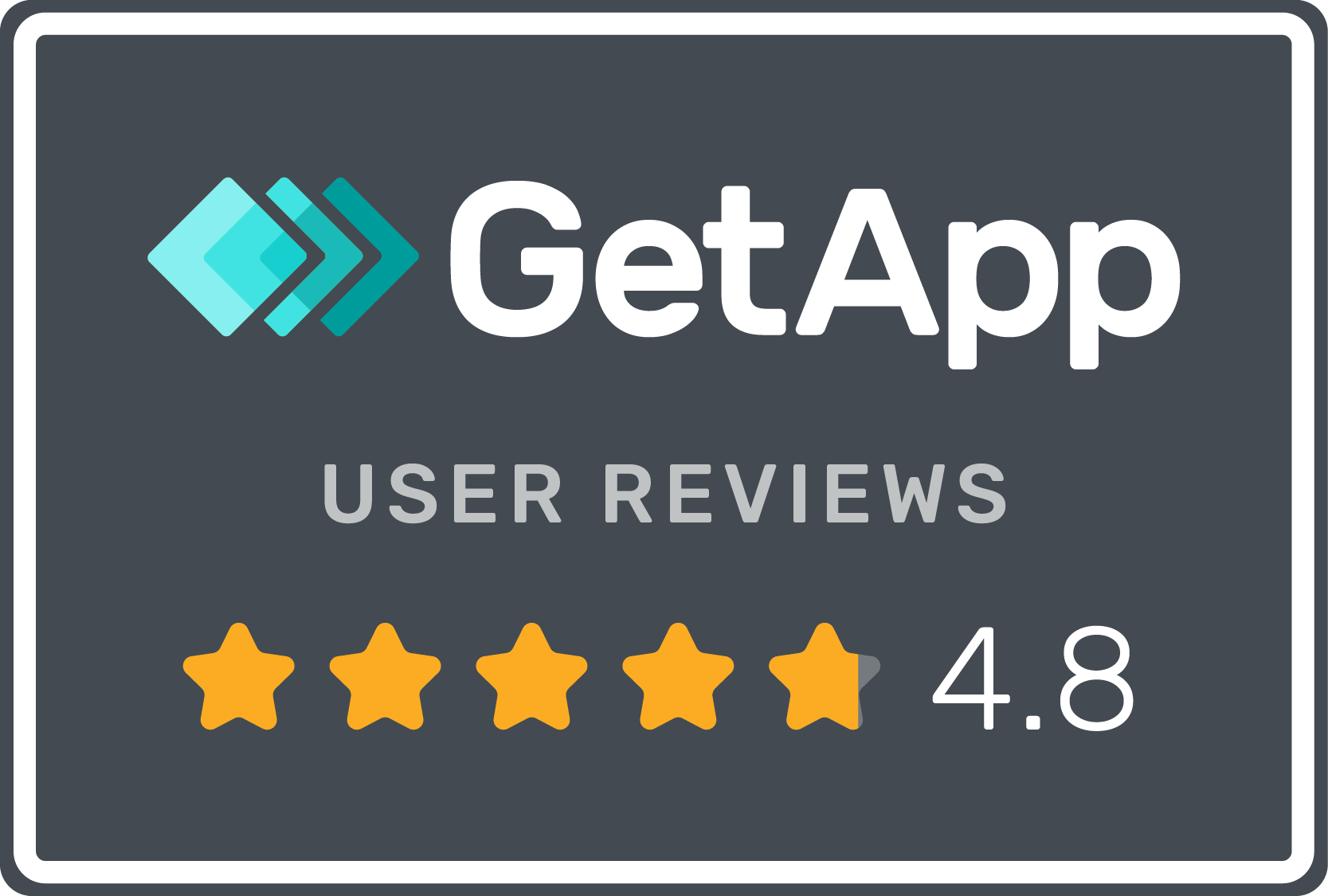 GetApp User Reviews: nota 4,8